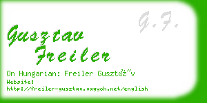 gusztav freiler business card